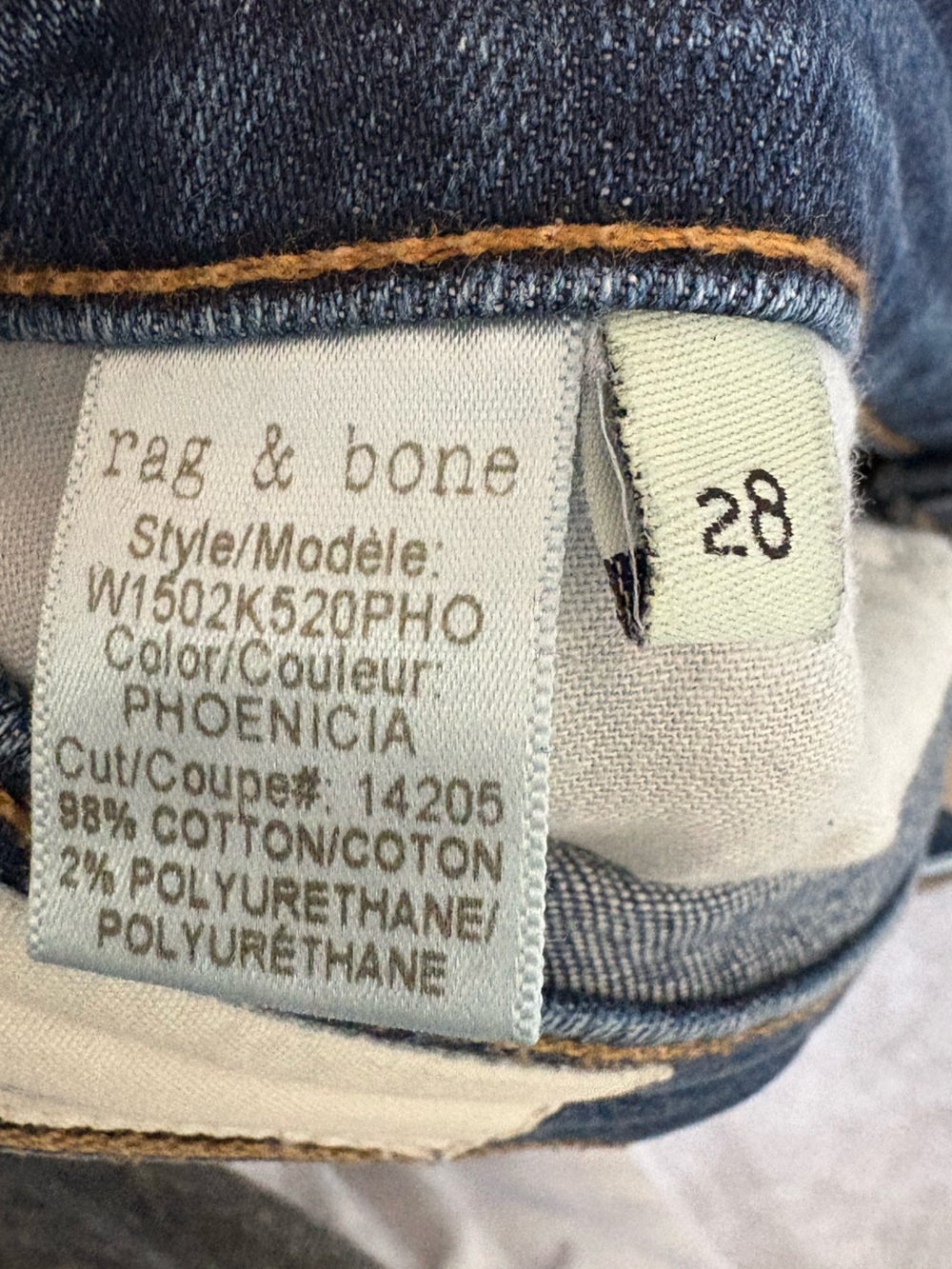 Rag & Bone - Women's Skinny Jeans - Size 28 - Blue - Picture 6 of 6
